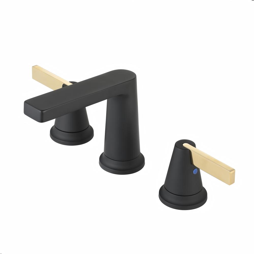 Bathroom Three Hole Widespread Vanity Basin Faucet
